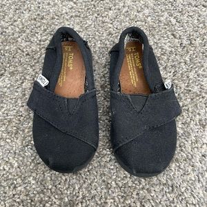 TOMS Toddler Black Loafer Flats